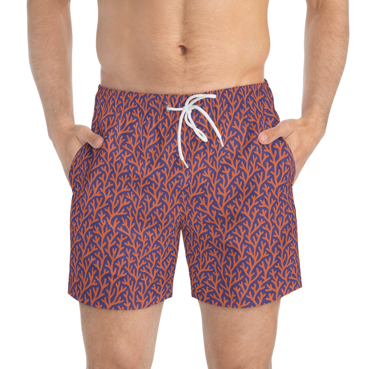 Men's Coral Swim Trunks for Summer | Ocean-Inspired Beachwear