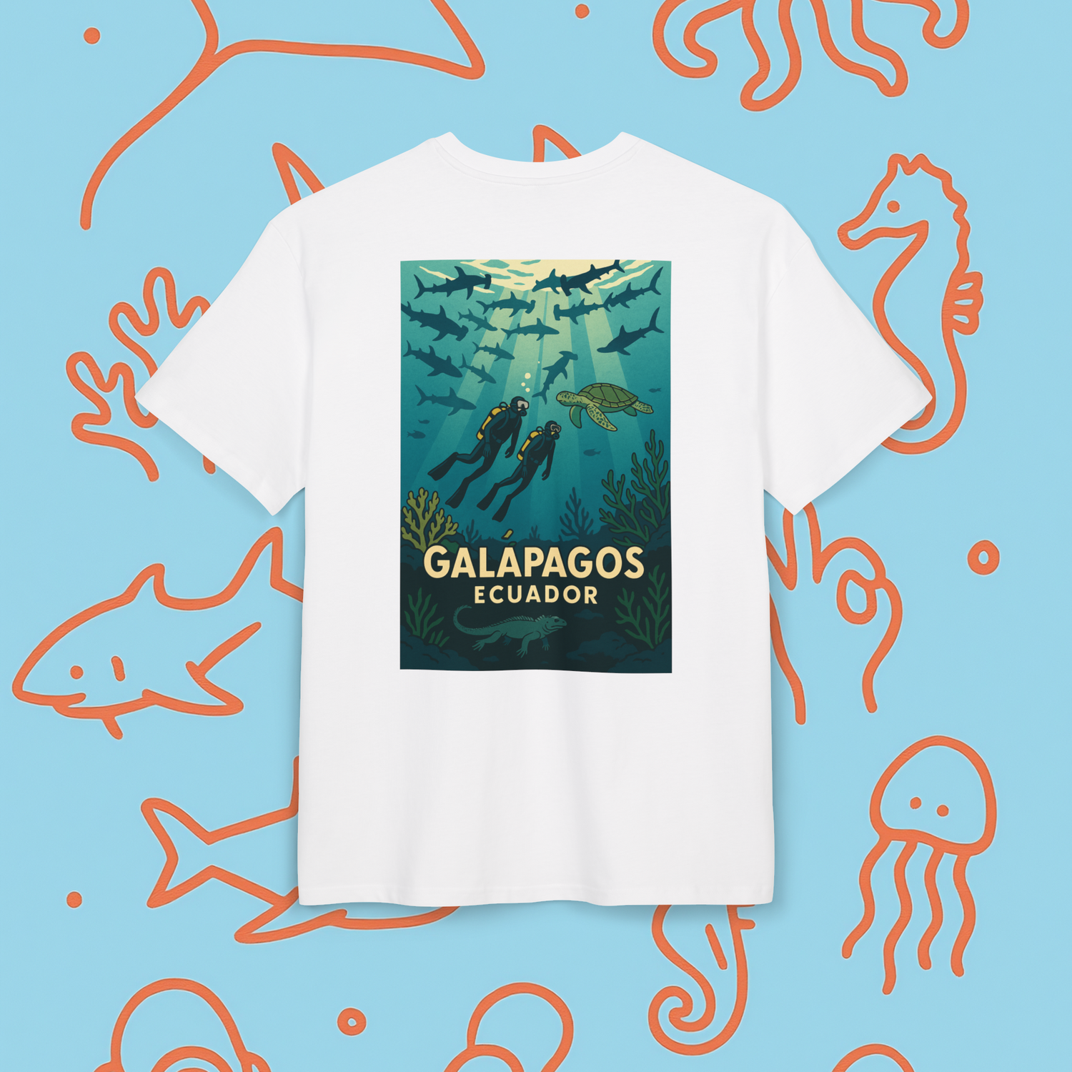 Galapagos Illustrated Image, used as Best Dive Spots Collections Cover