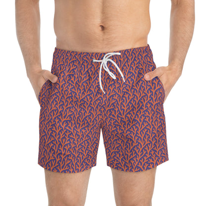 Men's Coral Swim Trunks for Summer | Ocean-Inspired Beachwear