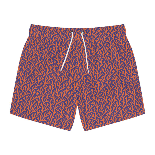 Men's Coral Swim Trunks for Summer | Ocean-Inspired Beachwear